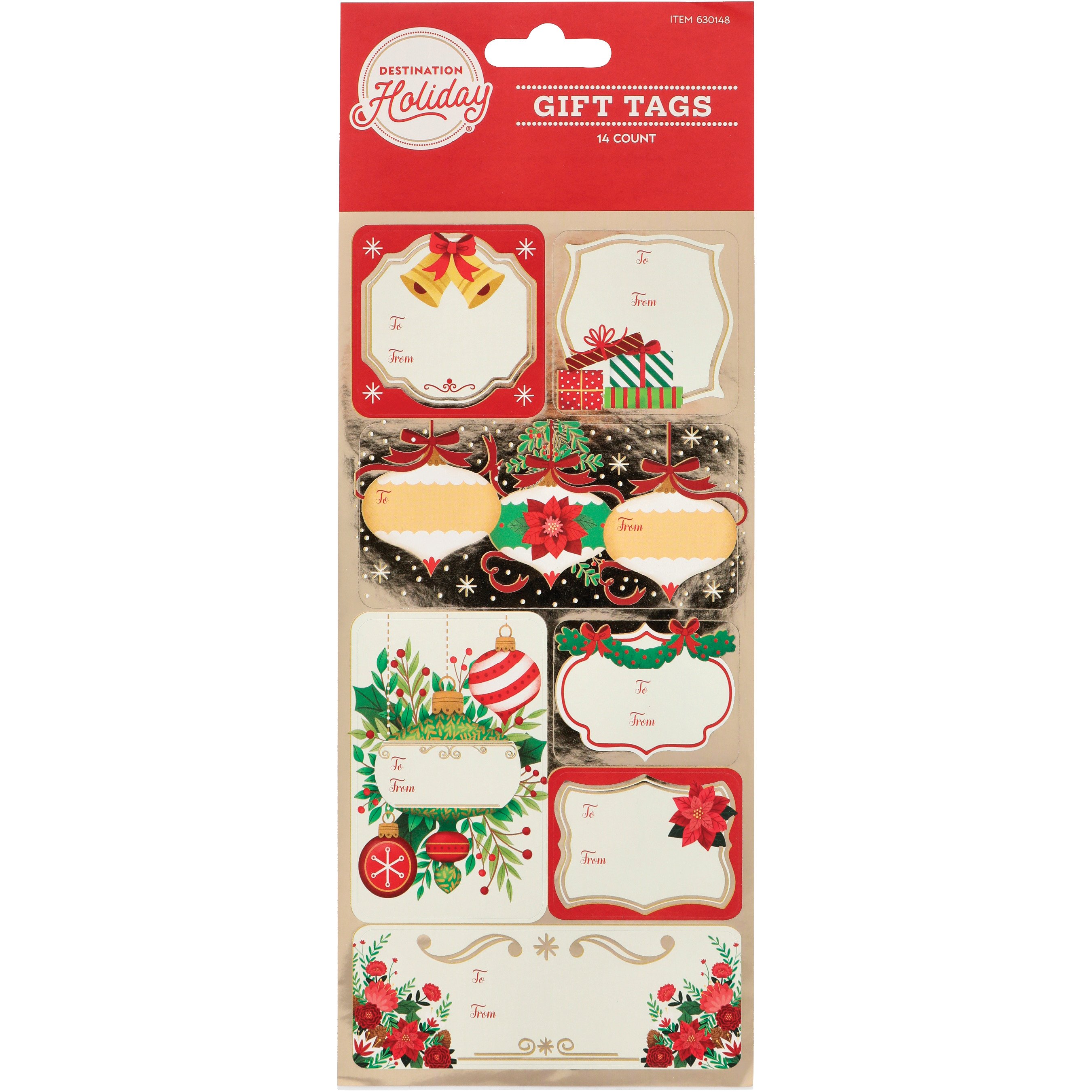 Destination Holiday Christmas Cottage Adhesive Gift Tags Shop Gift
