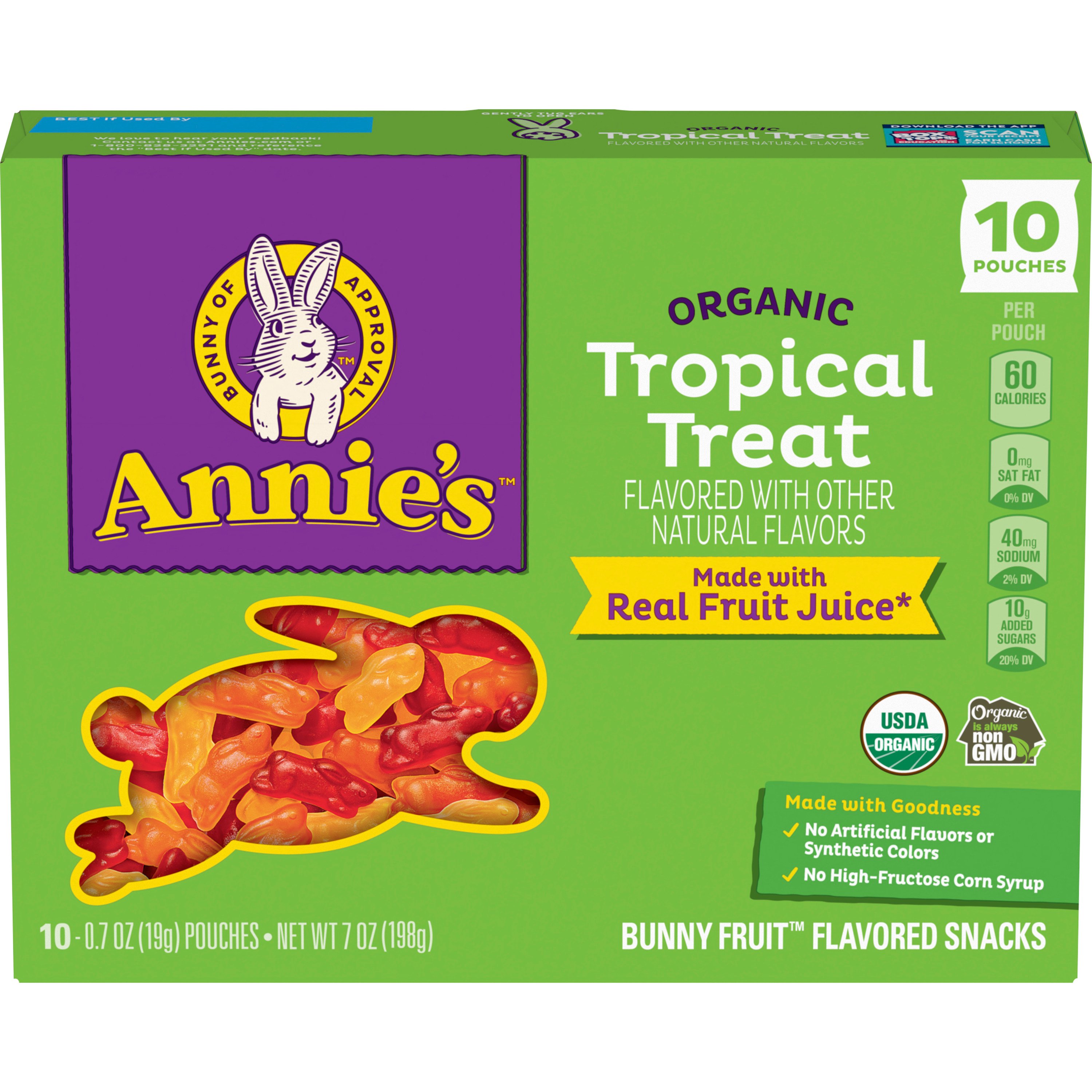 Annie's Organic Tropical Bunny Fruit Snacks Shop Fruit snacks at HEB