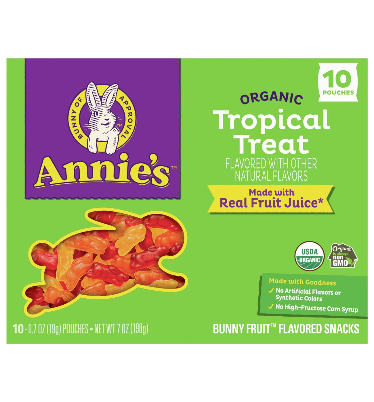 Annie's Organic Tropical Bunny Fruit Snacks; image 1 of 3