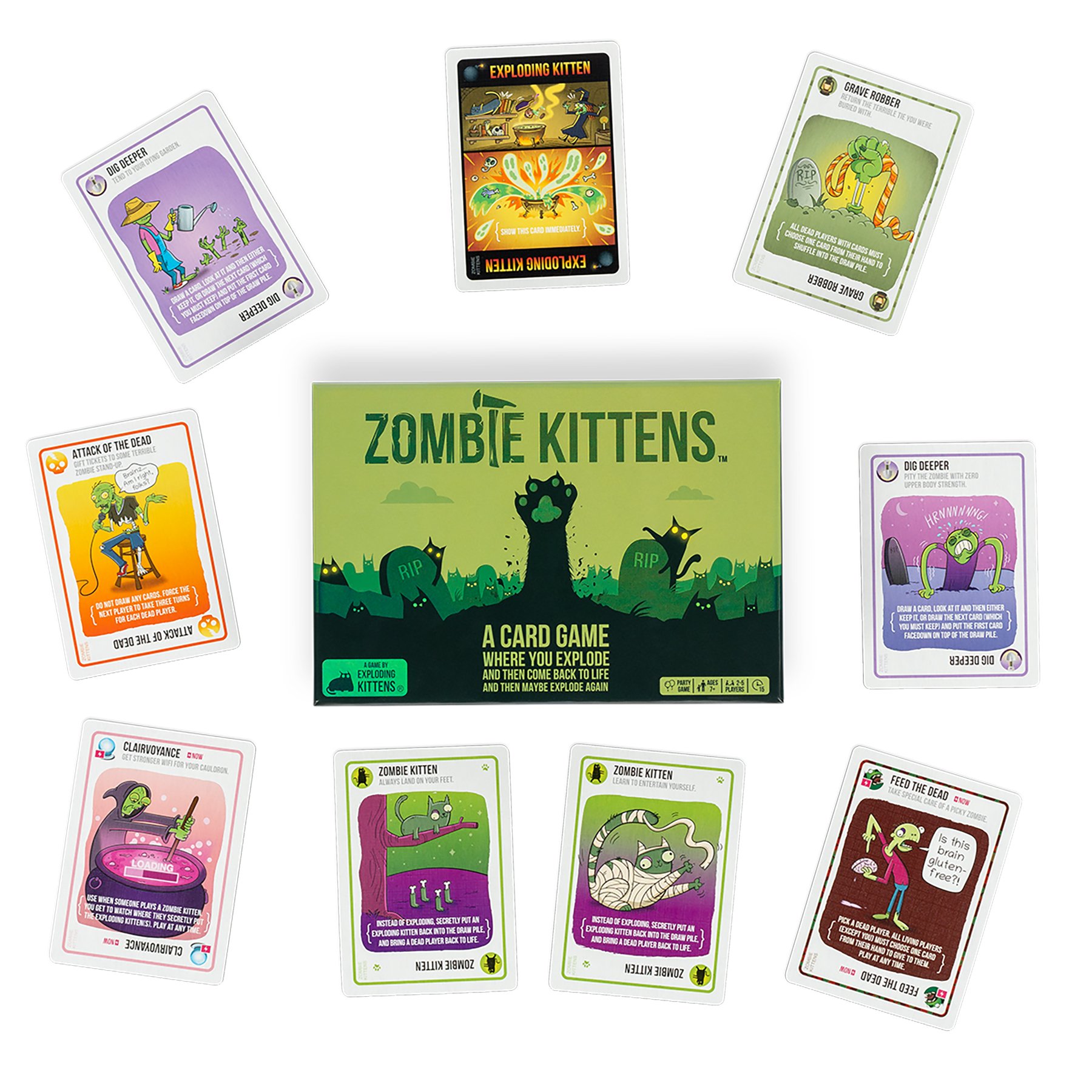 Exploding Kittens Zombie Kittens Card Party Game