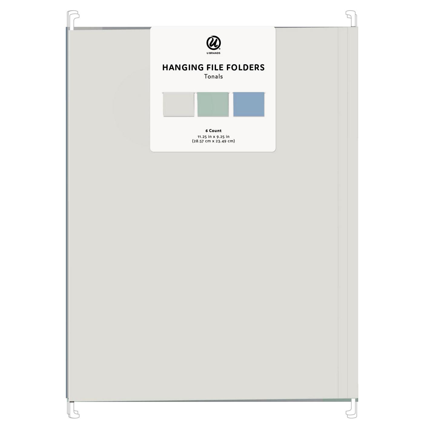 U Brands Assorted Hanging File Folders - Tonals, 6 pk; image 1 of 2