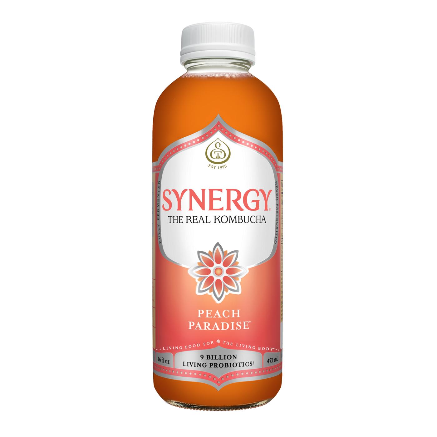 GT's Synergy Peach Paradise Raw Kombucha; image 1 of 6