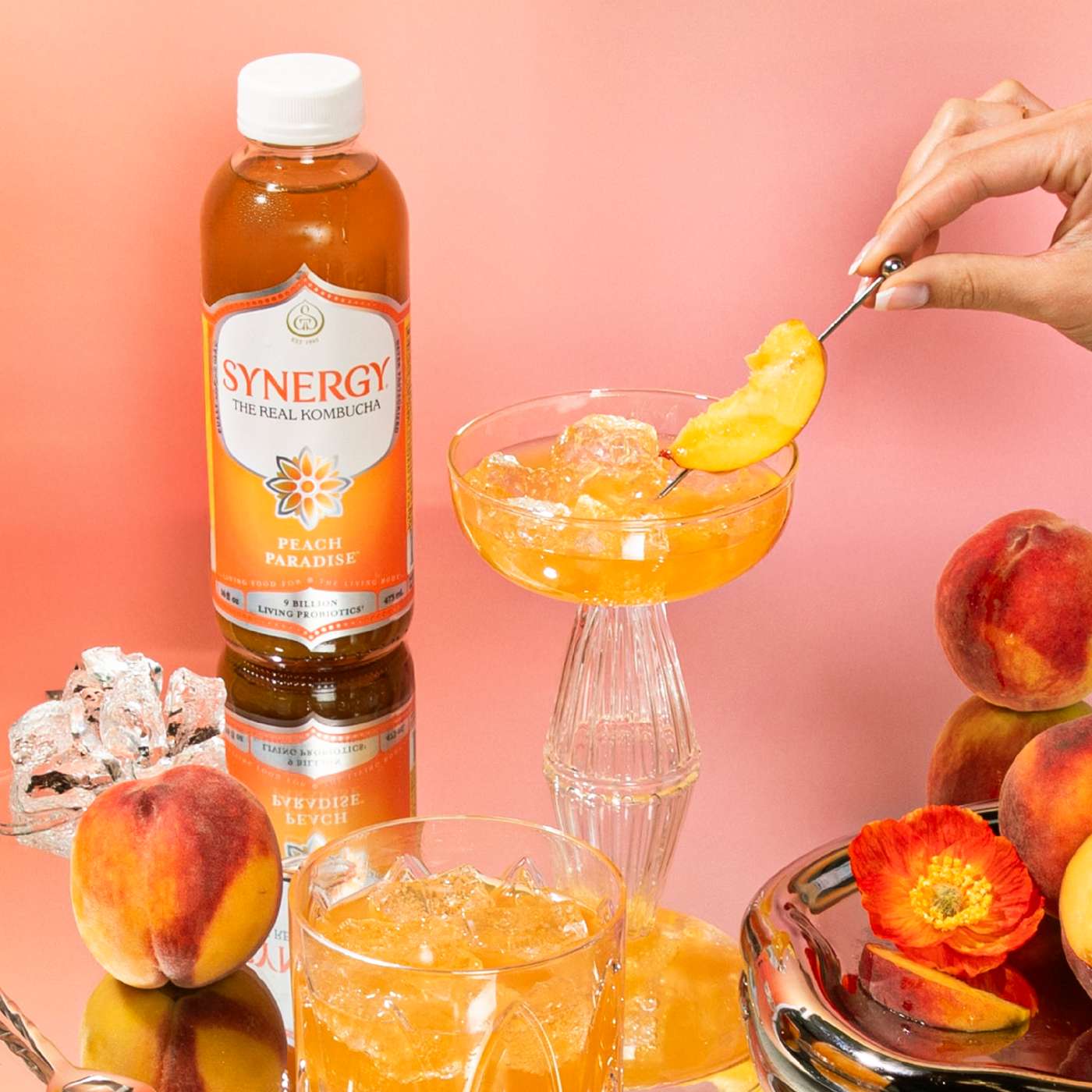 GT's Synergy Peach Paradise Raw Kombucha; image 4 of 6
