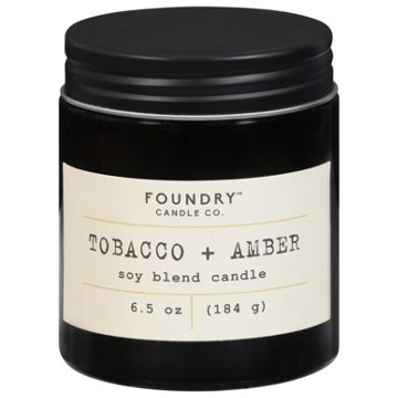 Foundry Candle Co. Tobacco & Amber Scented Soy Candle