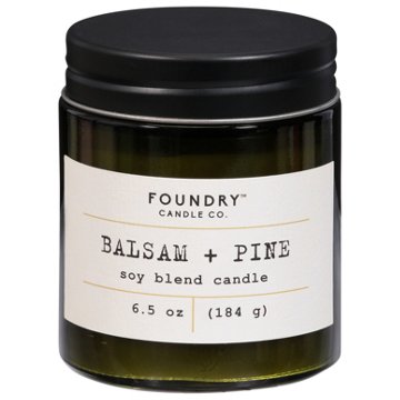 Foundry Candle Co. Balsam & Pine Scented Soy Candle, 6.5 oz