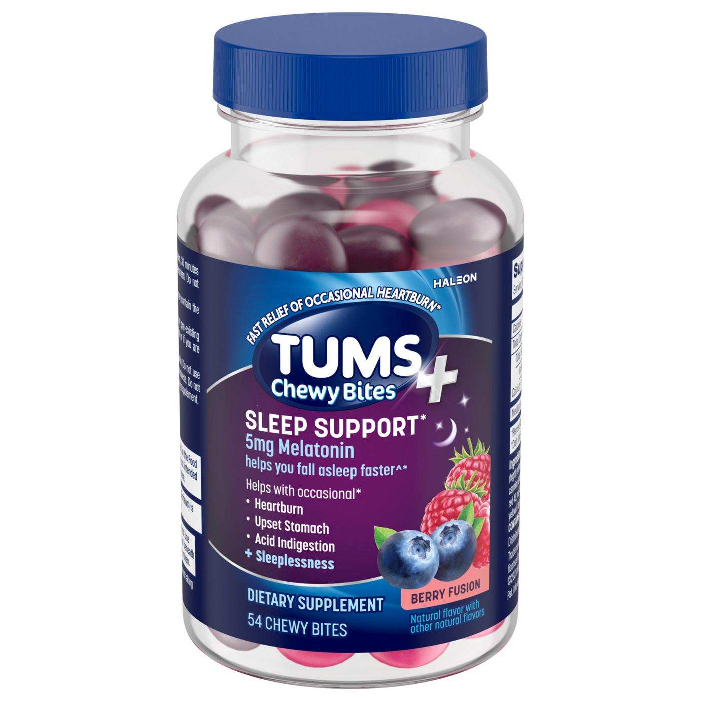 Tums Plus Heartburn + Sleep Support Berry Fusion Shop Digestion