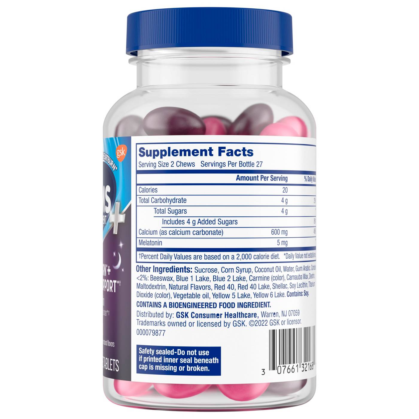 Tums Plus Heartburn + Sleep Support - Berry Fusion; image 2 of 2