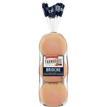 Pepperidge Farm Farmhouse Brioche Hamburger Buns, 6 ct