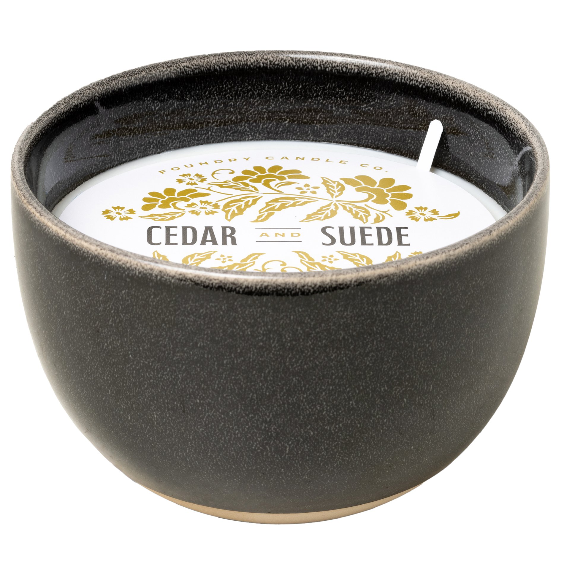 Foundry Candle Co. Cedar & Suede Scented Soy Bowl Candle Shop Candles