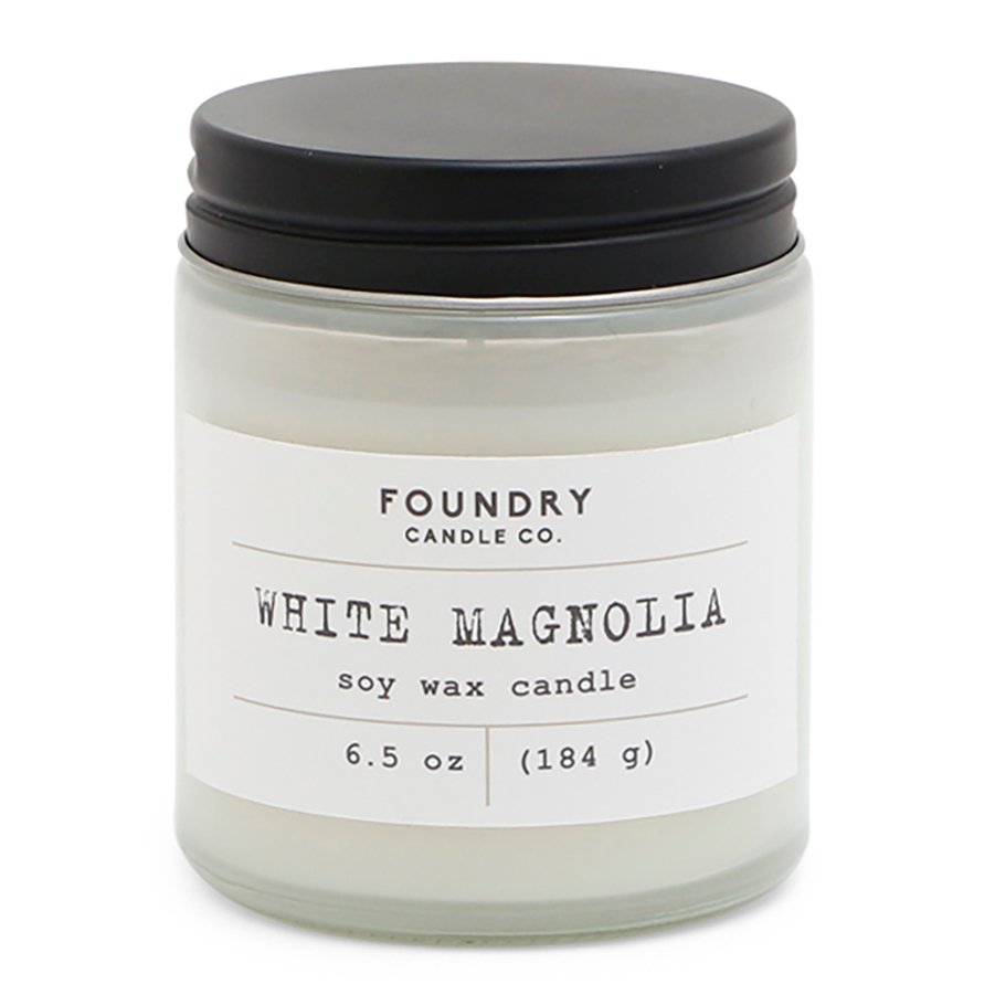 Foundry Candle Co. White Magnolia Scented Soy Candle Shop Candles at