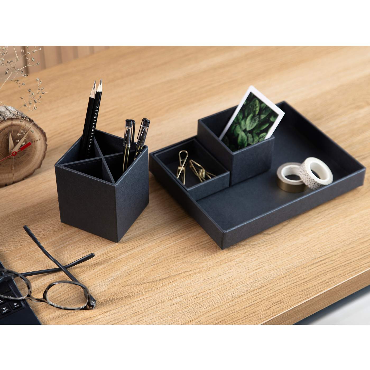Bigso Box Of Sweden Lena Desktop Organizer- Black; image 3 of 3