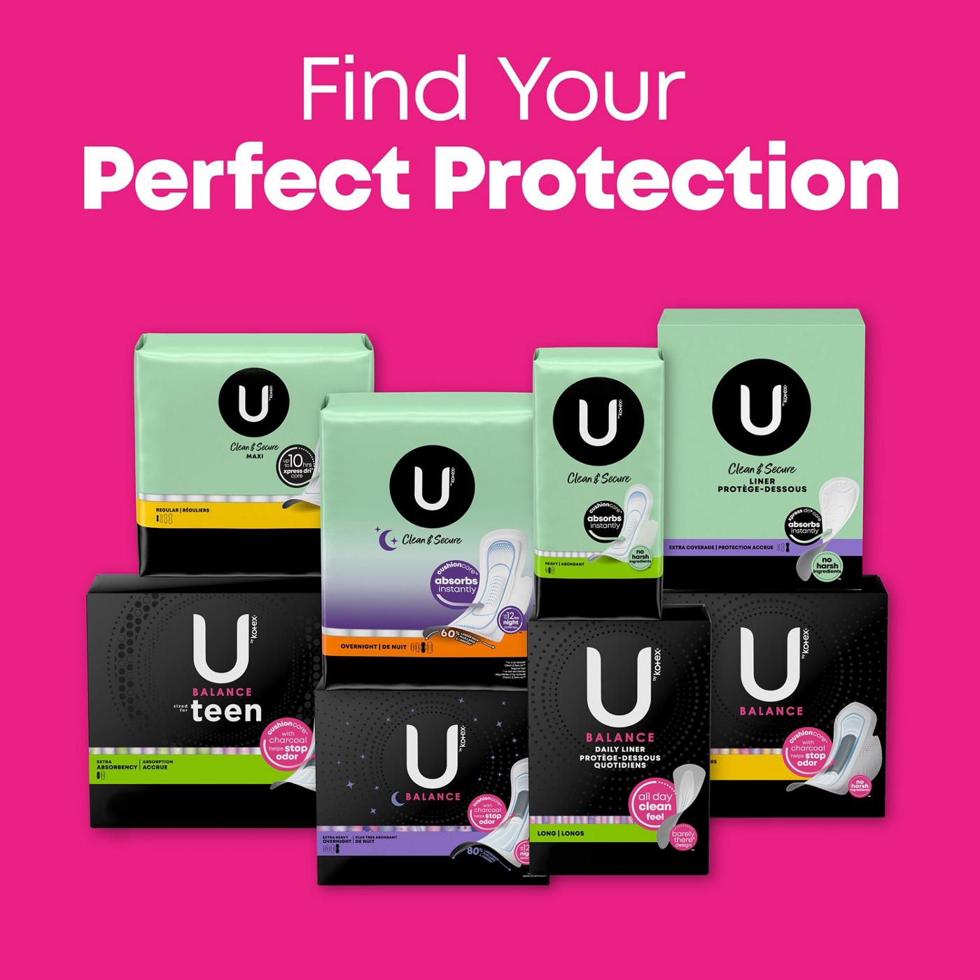 U by Kotex Balance Ultra Thin Overnight Pads with Wings - Extra Heavy Absorbency; image 6 of 8