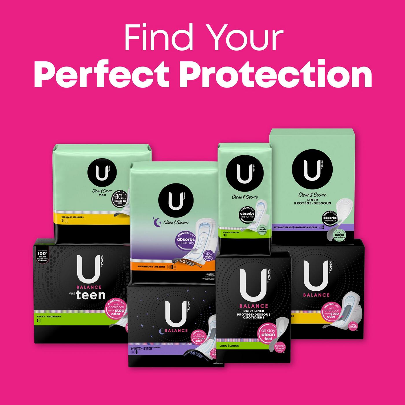 U by Kotex Balance - Sized for Teens Ultra Thin Pads with Wings - Heavy Absorbency; image 7 of 7