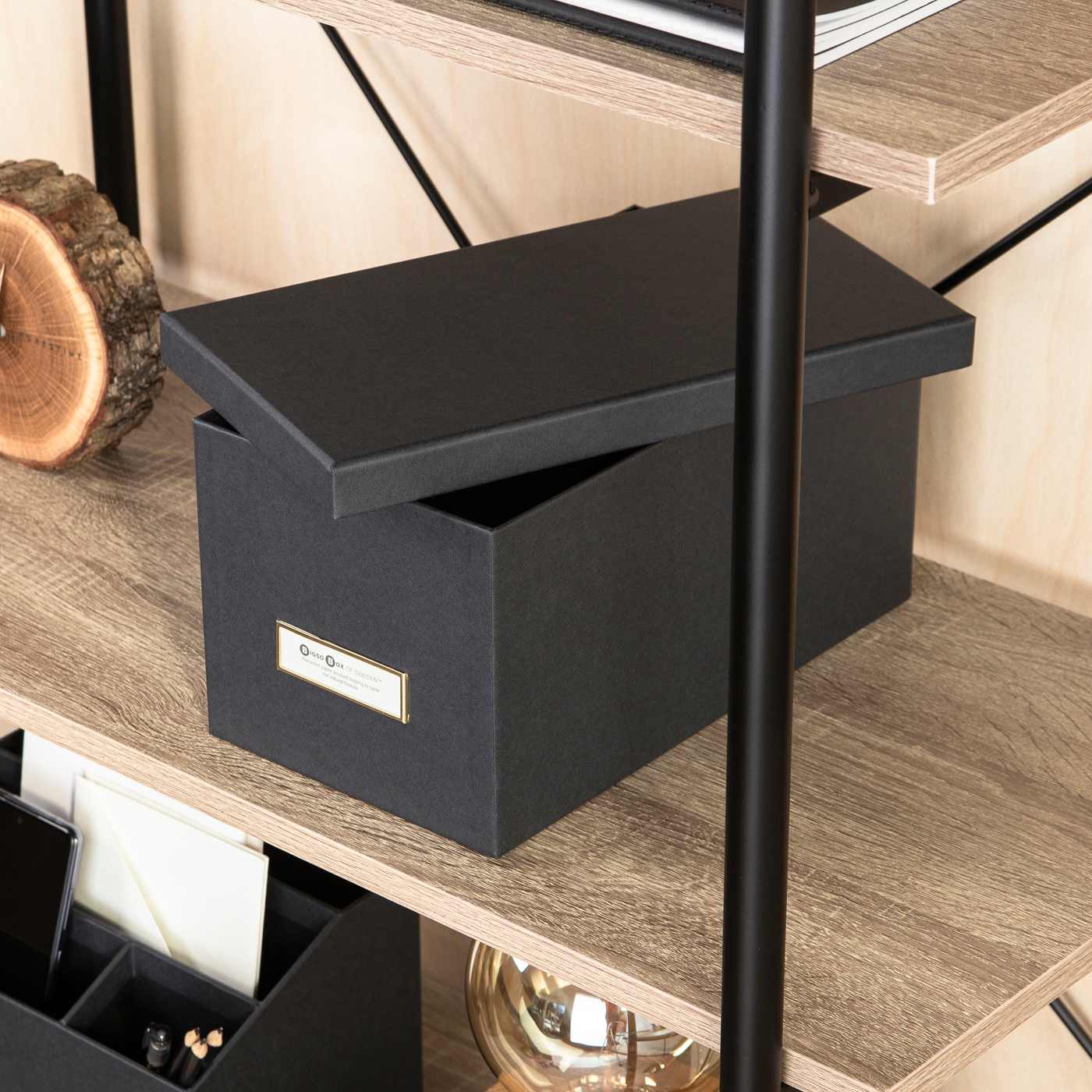 Bigso Box Of Sweden Silvia Storage Box Organizer - Black; image 2 of 3