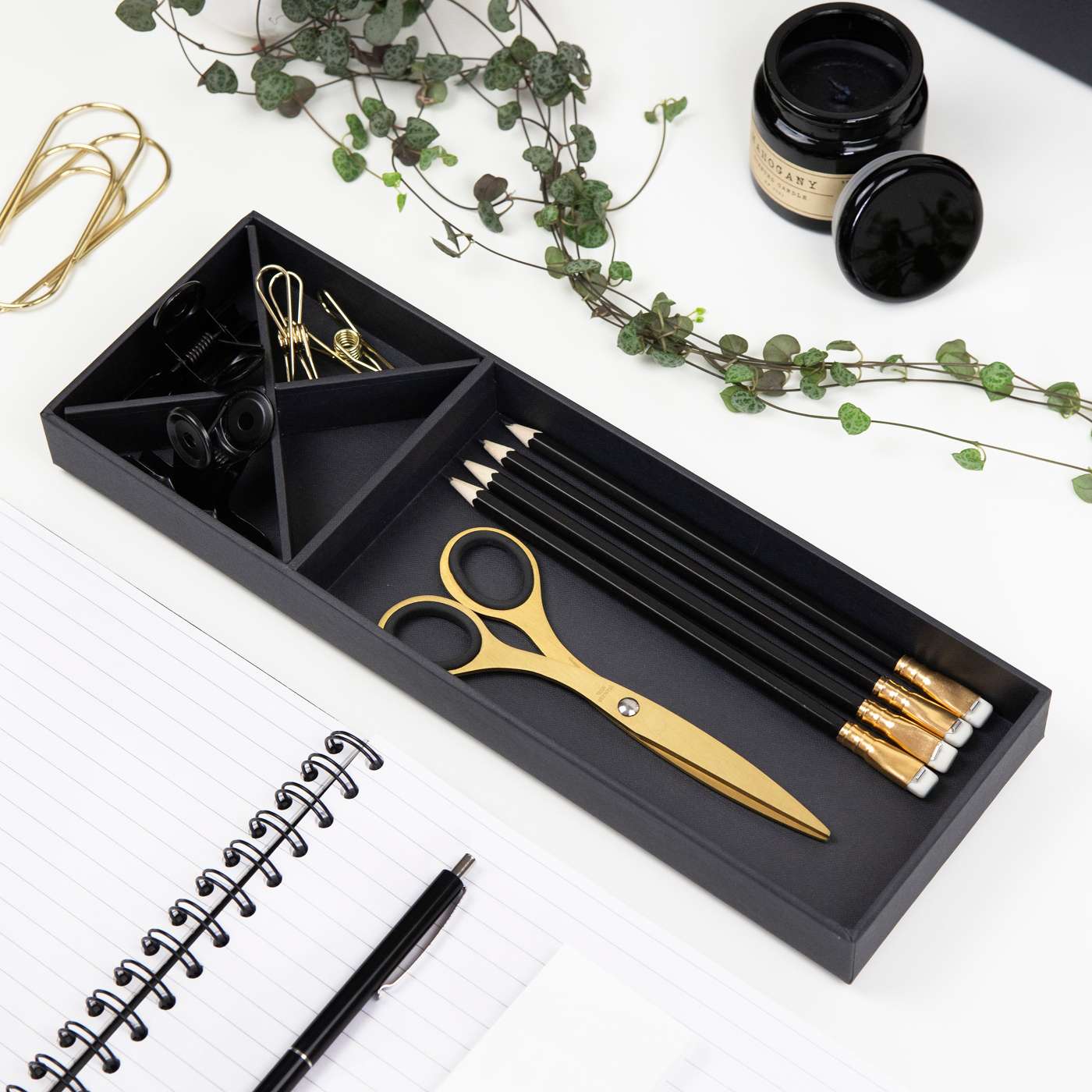 Bigso Box Of Sweden Anne Desk Tray Organizer - Black; image 2 of 3