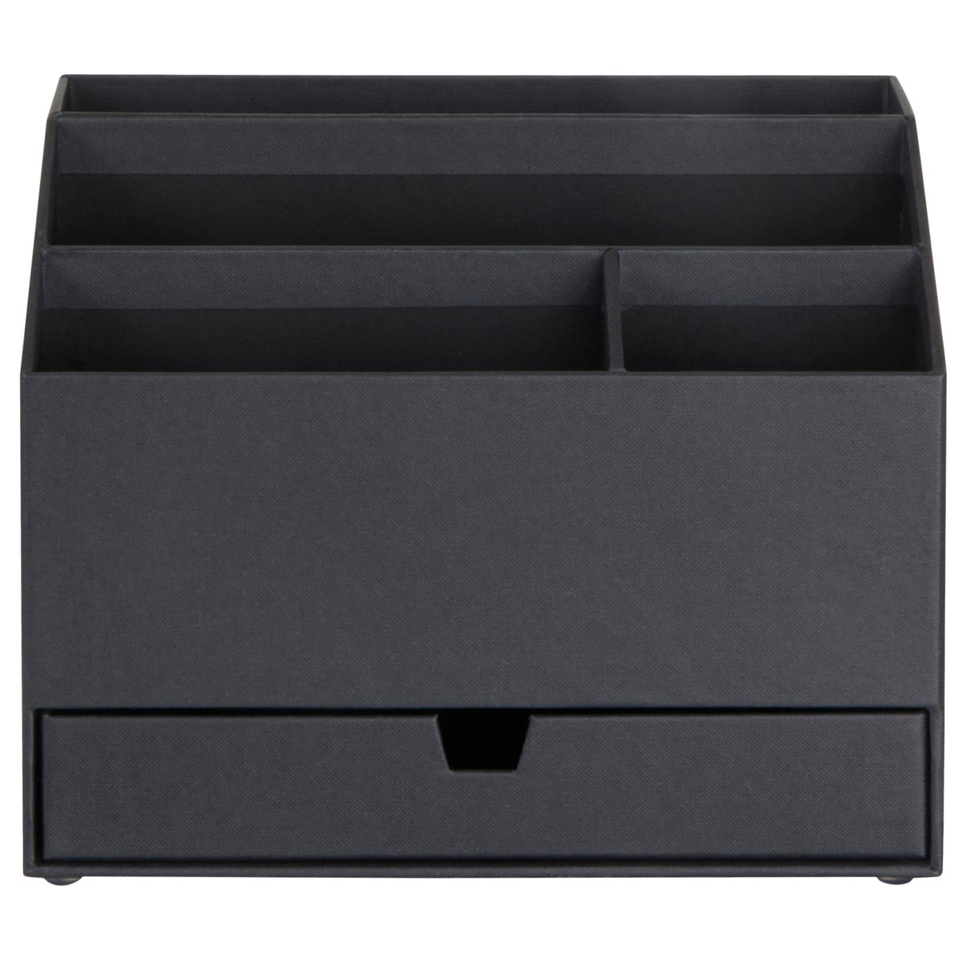 Bigso Box Of Sweden Greta Desktop Organizer with Drawer - Black; image 1 of 3