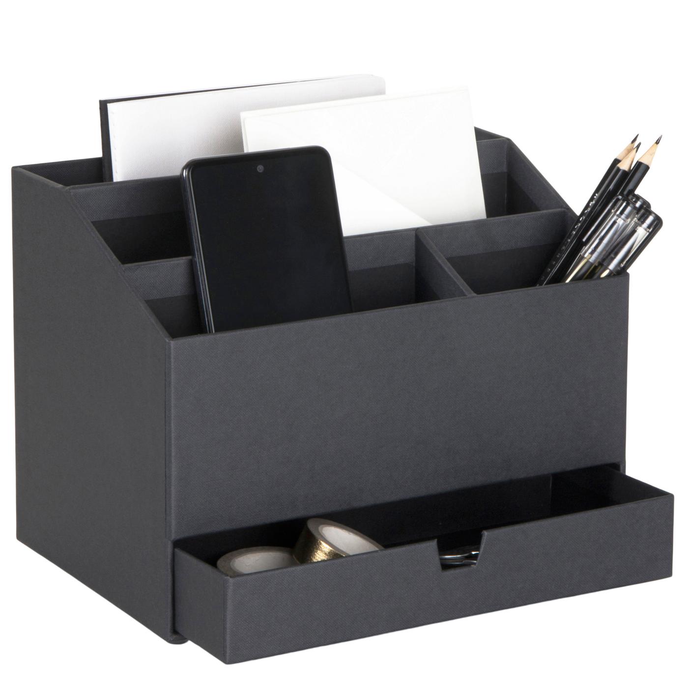 Bigso Box Of Sweden Greta Desktop Organizer with Drawer - Black; image 3 of 3