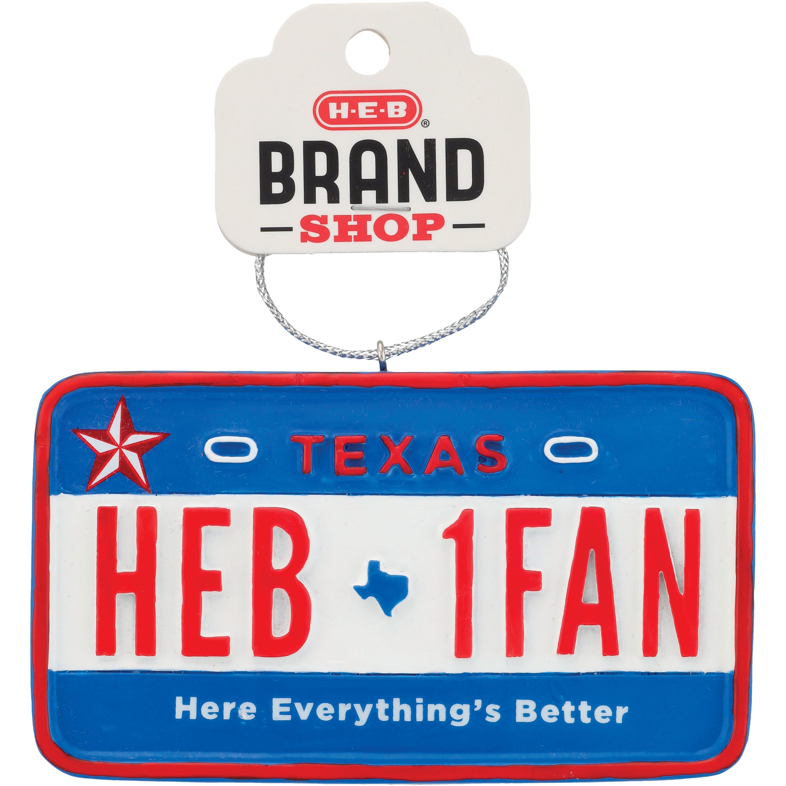 HEB Brand Shop Texas License Plate Christmas Tree Ornament Shop