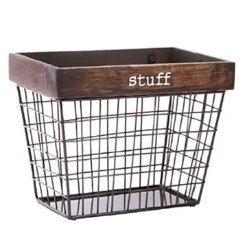 Home Essentials & Beyond Stuff Wire Desktop Storage Basket, 10"
