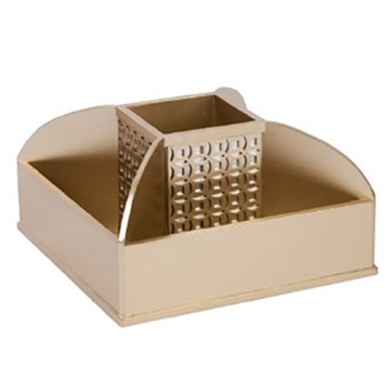 Home Essentials & Beyond Spinning Desktop Square Storage Caddy, 11"