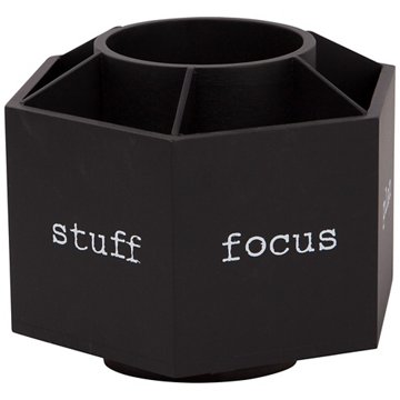 Home Essentials & Beyond Rotating Desktop Storage Holder - Black, 5.5"