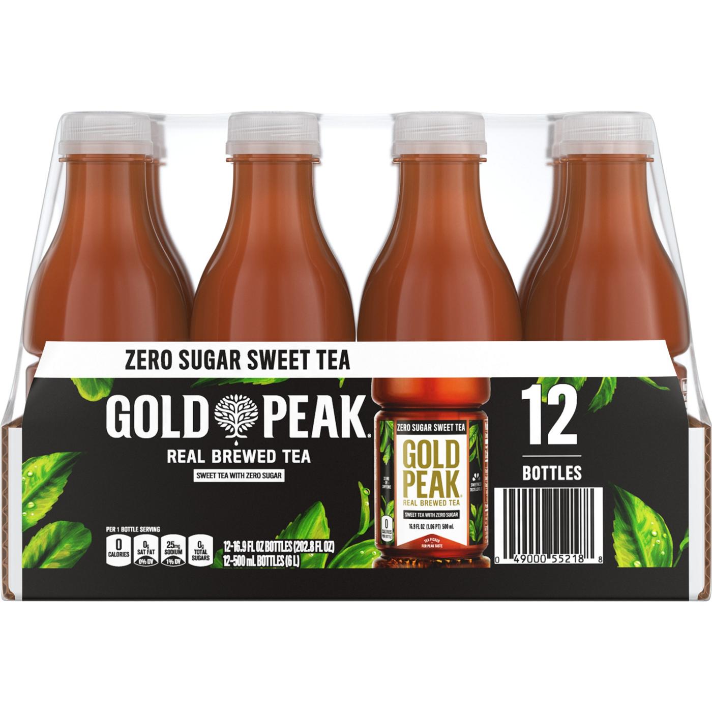Gold peak Zero Sugar Sweet Tea Bottles 12 pk Bottles; image 1 of 4