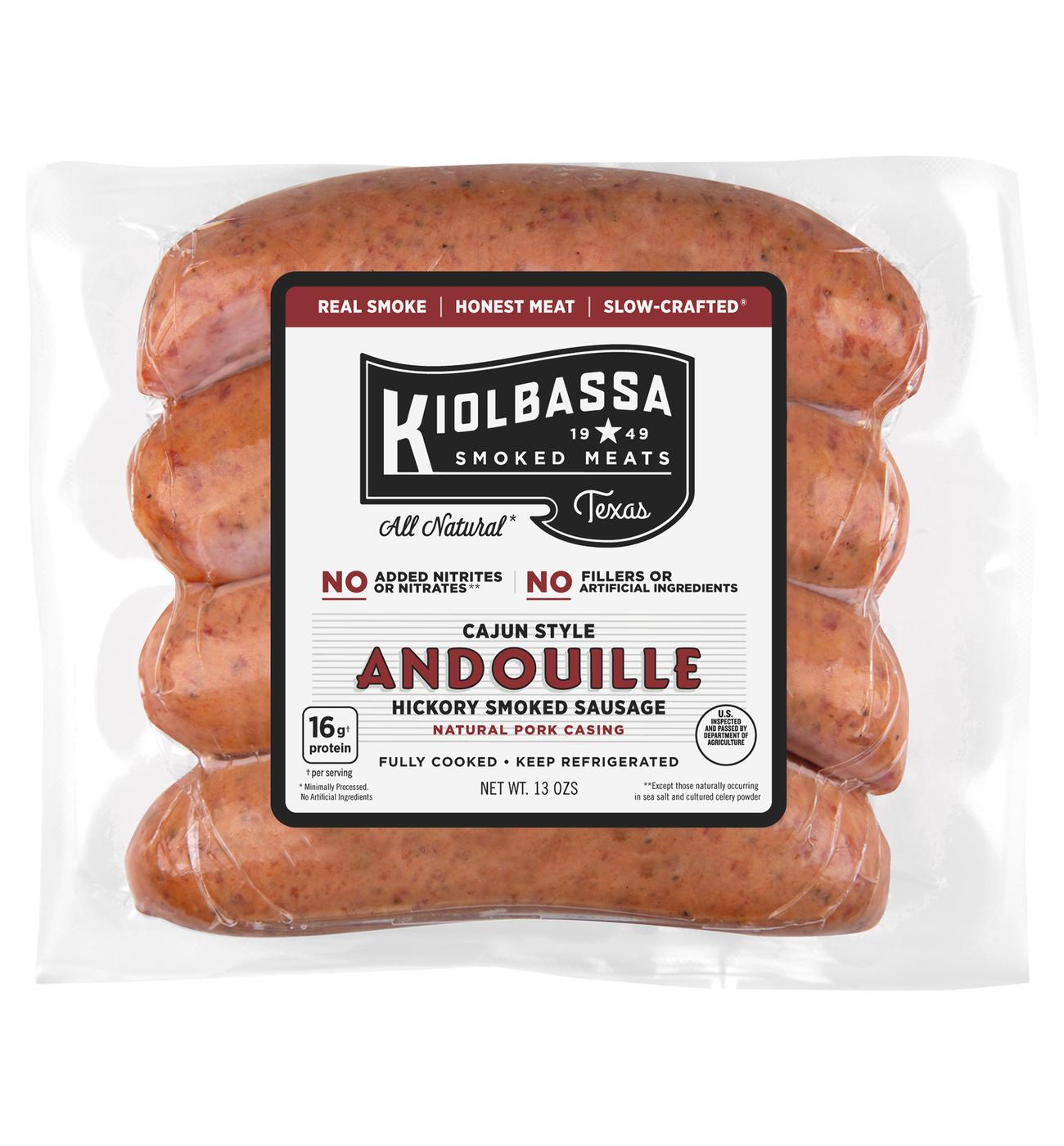 Kiolbassa Fully Cooked CajunStyle Andouille Smoked Sausage Links