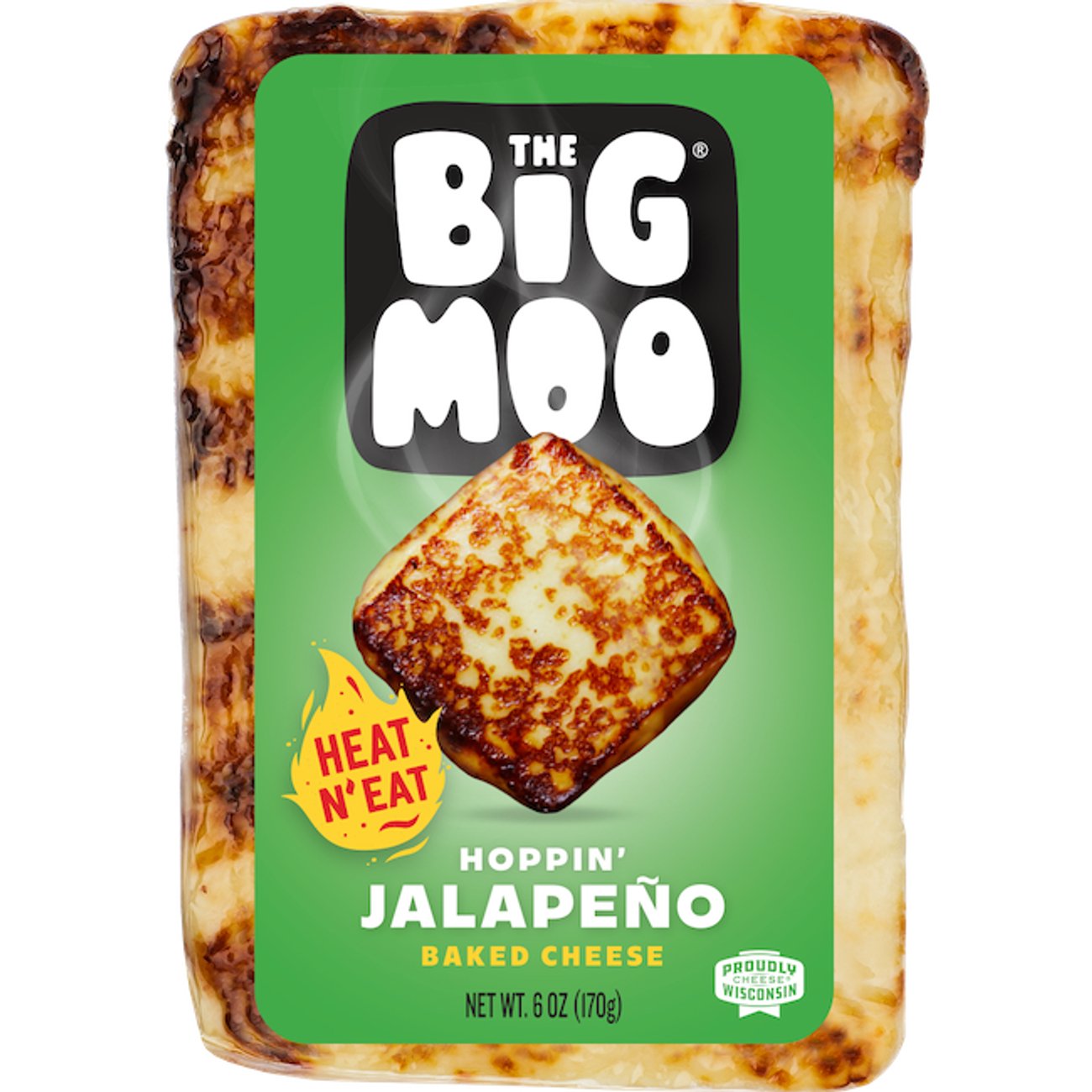The Big Moo Baked Cheese - Hoppin Jalapeno, 6 oz