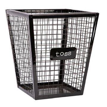 Home Essentials & Beyond Toss Metal Wire Waste Basket, 11"