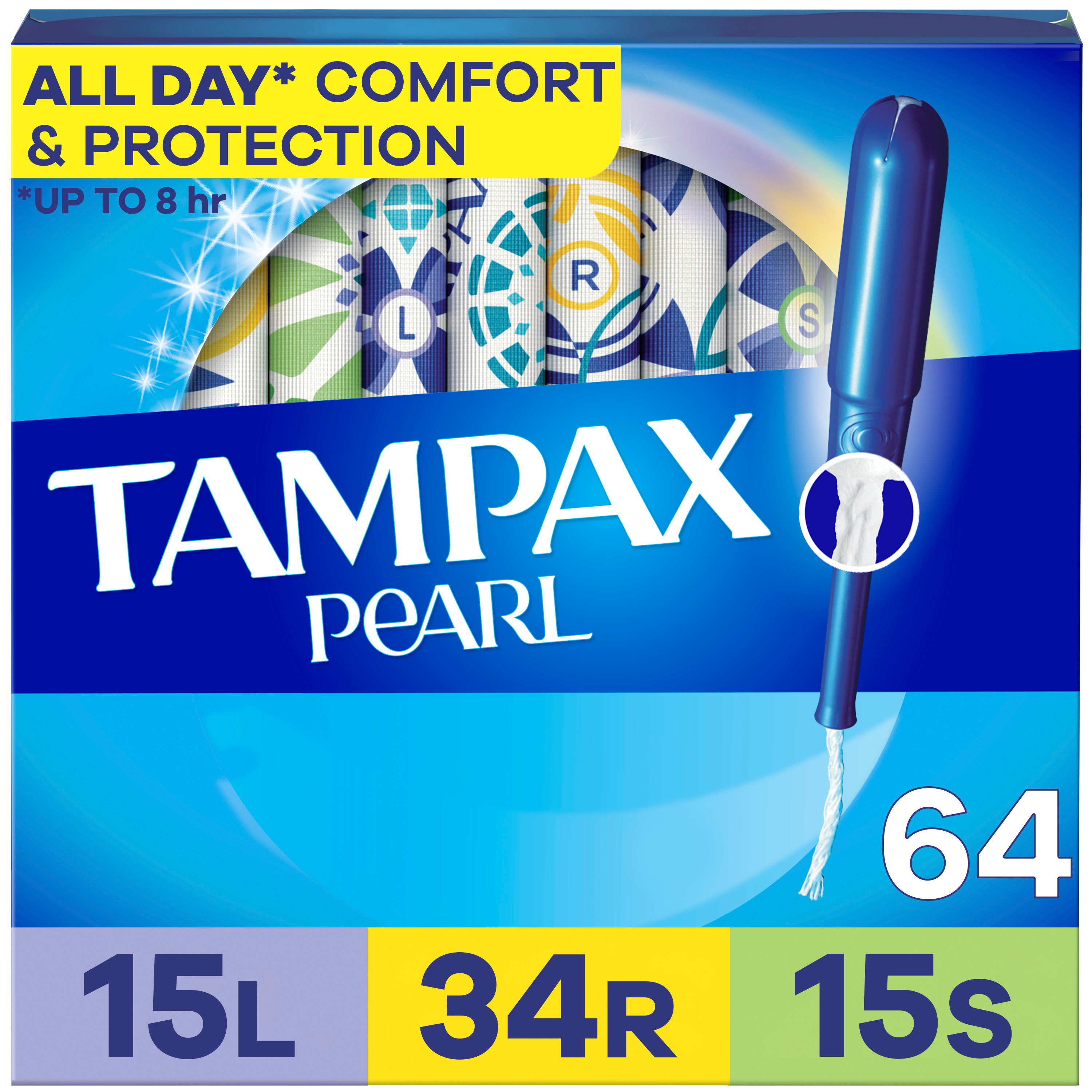 Tampax Pearl Tampons Light Regular & Super Shop Tampons at HEB