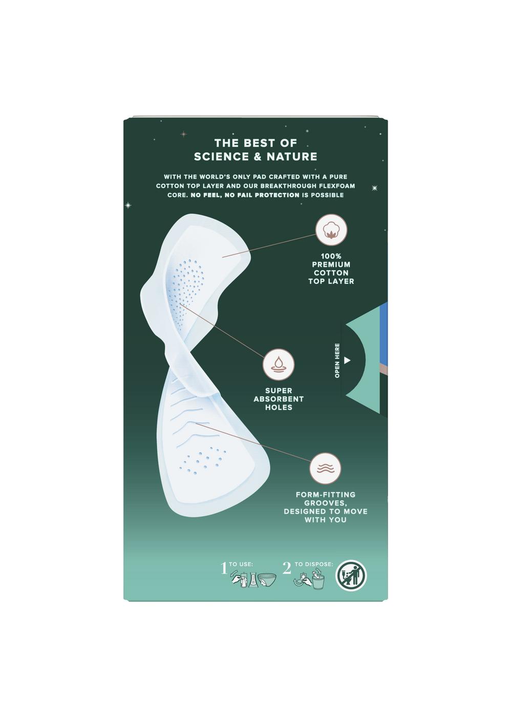 Always Pure Cotton Pads with Wings - Overnight Size 4; image 2 of 2