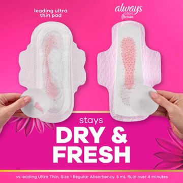 Always Radiant Extra Heavy Flow Pads with Wings - Size 3