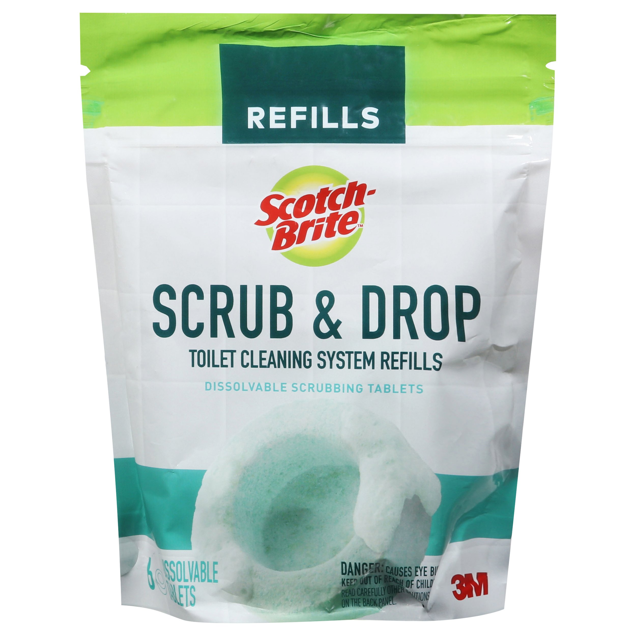 Scotch-Brite Scrub & Drop Toilet Cleaning System Refill, 6 Tablets