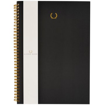 Merangue Alfred Sung Spiral Notebook - Black, 8" x 11.5"