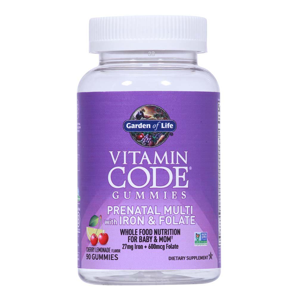 Garden of Life Vitamin Code Prenatal Multi Gummies with Iron & Folate - Cherry Lemonade, 90 ct