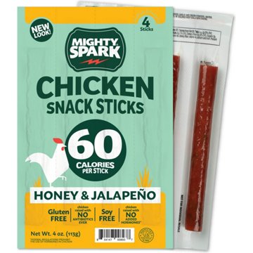 Mighty Spark Chicken Snack Sticks - Honey & Jalapeño, 4 ct