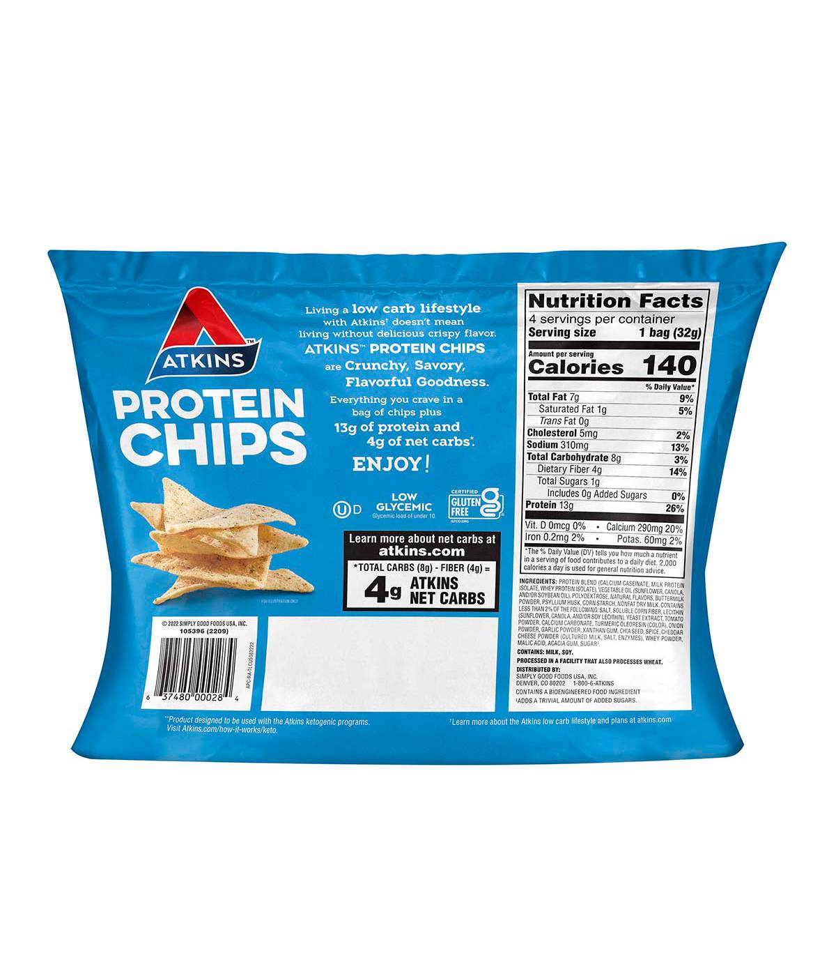 Atkins Protein Chips - Ranch - Shop Diet & fitness at H-E-B