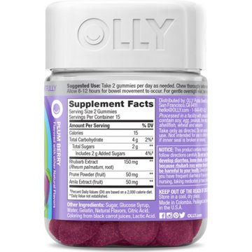 OLLY Keep It Moving Constipation & Digestive Support Gummies - Plum Berry