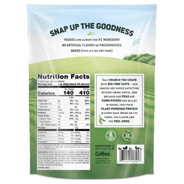 Calbee Harvest Snaps White Cheddar Baked Green Pea Snack Crisps