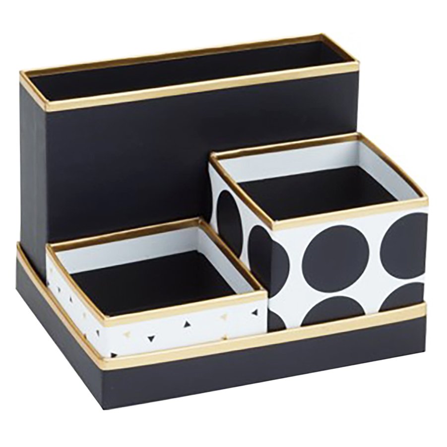 Design Design Desktop Storage Organizer Black/Gold Shop Desktop