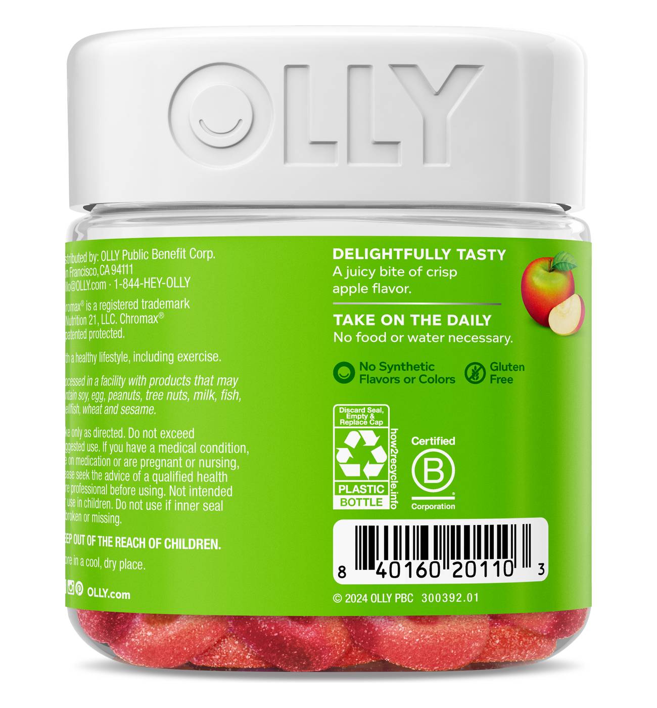 OLLY Metabolism Support with Apple Cider Vinegar, Vitamin B12 & Chromium Gummy Rings - Apple; image 4 of 4