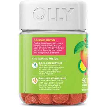 OLLY Extra Strength Probiotic 6 Billion CFU Digestive Support Gummies - Apple