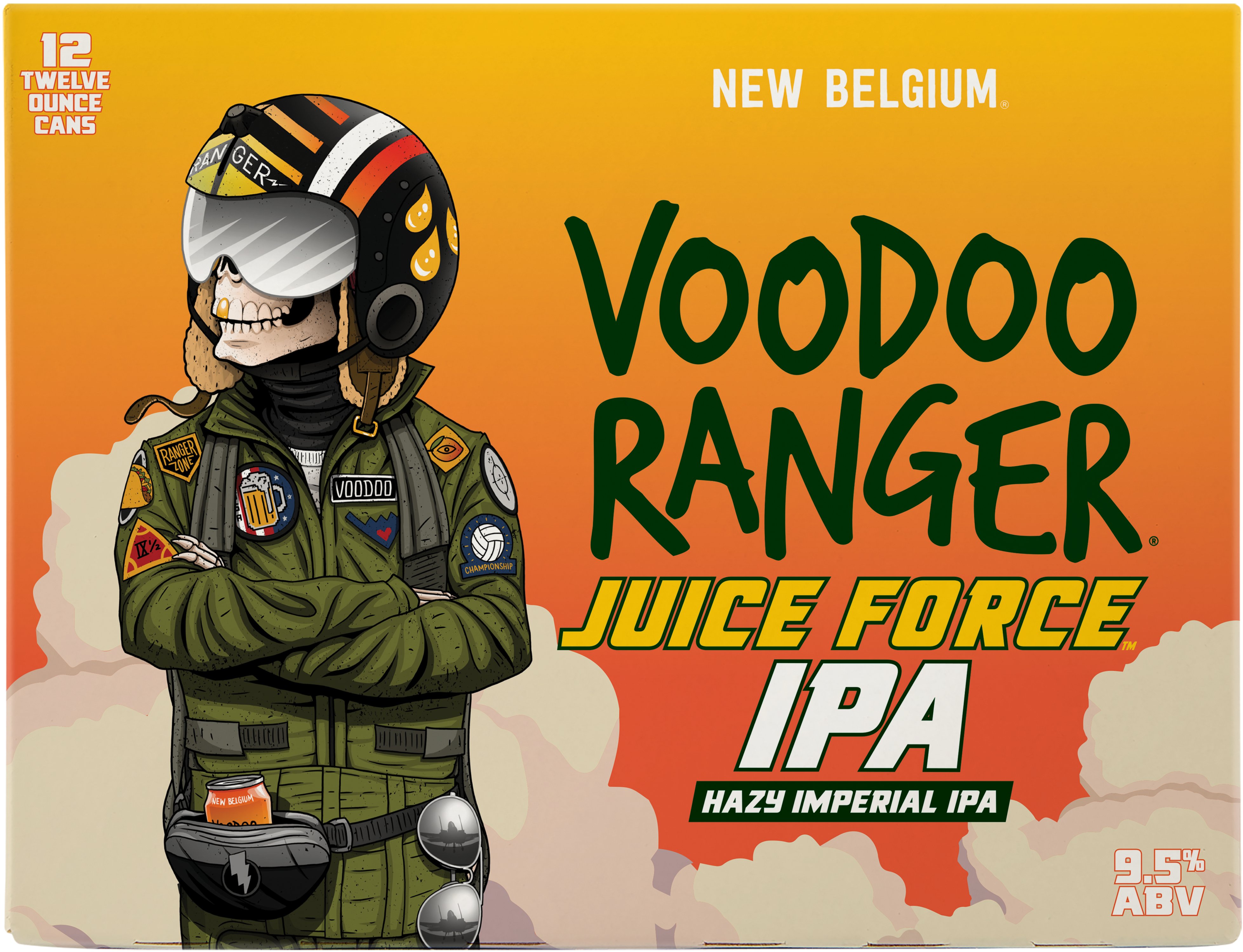 New Belgium Voodoo Ranger Juice Force Hazy Imperial IPA Craft Beer 12 pk Cans, 12 oz