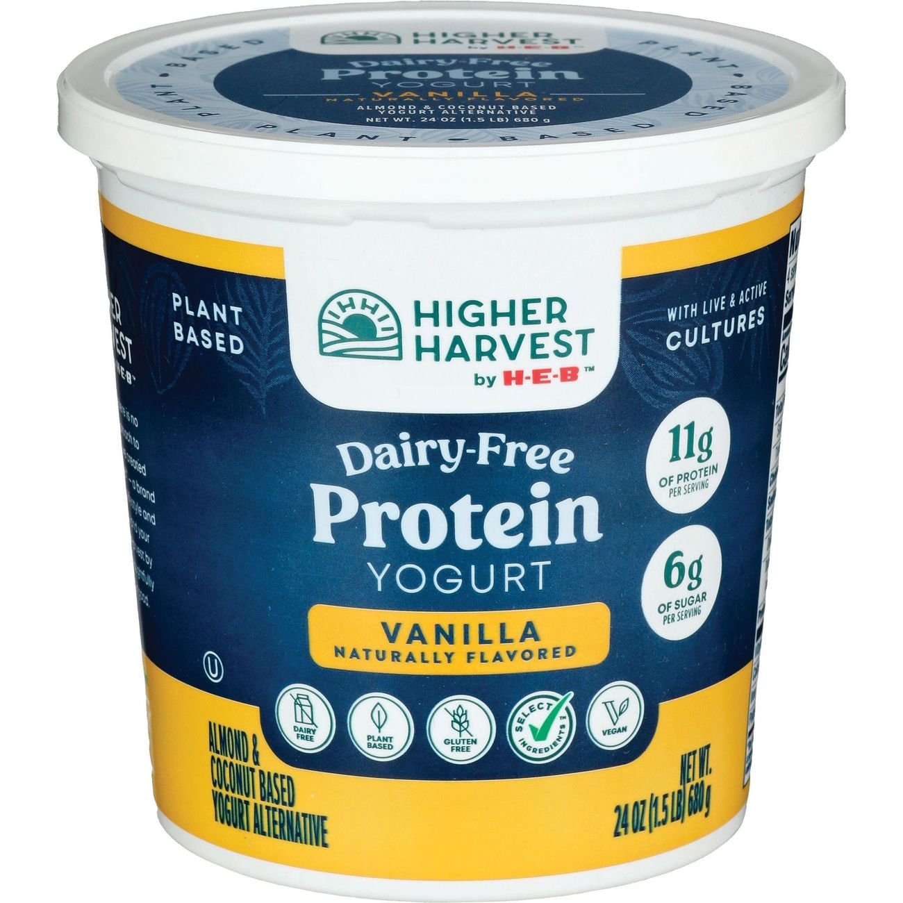 Higher Harvest by H-E-B Dairy Free 11g Protein Yogurt – Vanilla, 24 oz