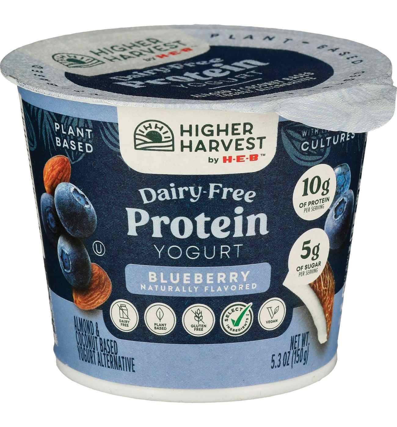 Higher Harvest by H-E-B Dairy Free 10g Protein Yogurt – Blueberry; image 1 of 3