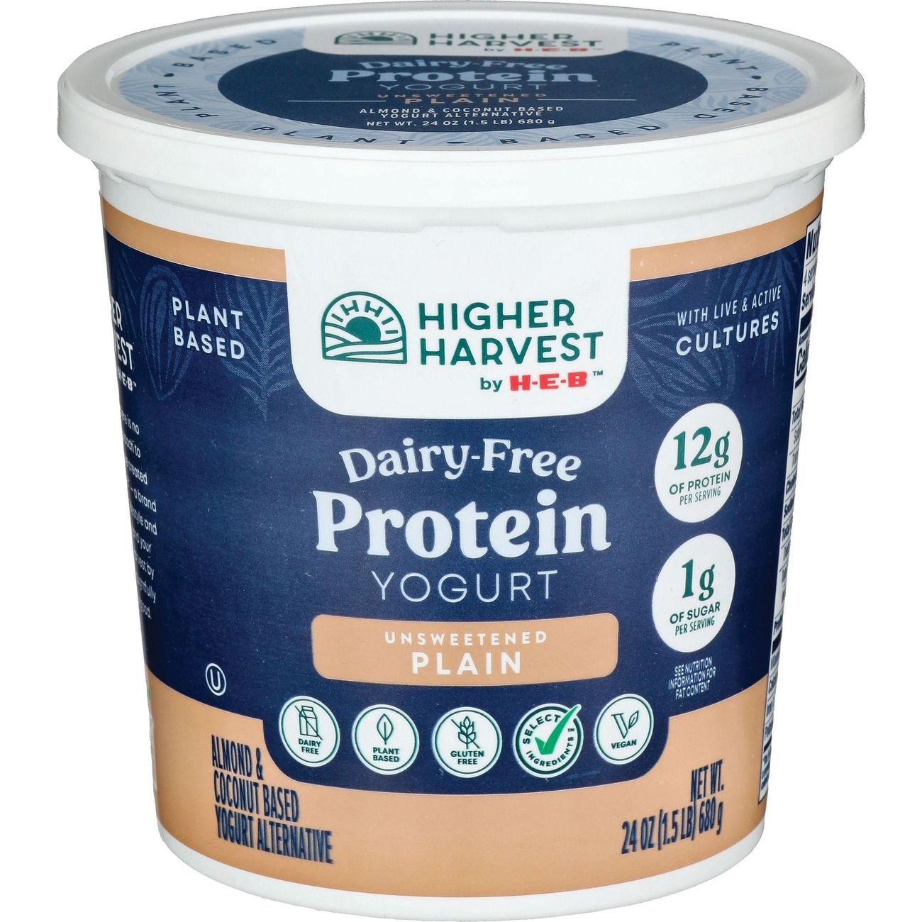 Higher Harvest by H-E-B Dairy Free Protein Yogurt – Unsweetened Plain