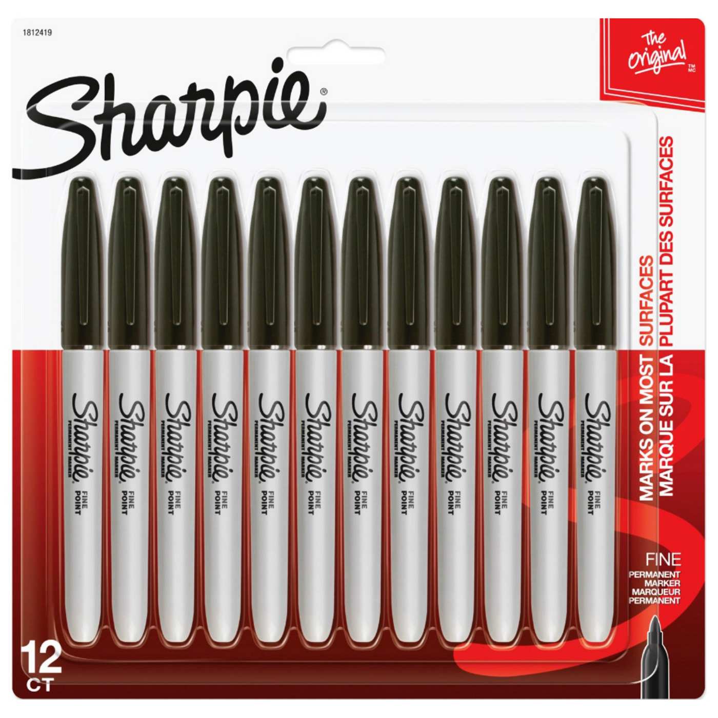 Sharpie Fine Tip Permanent Markers - Black Ink; image 1 of 2