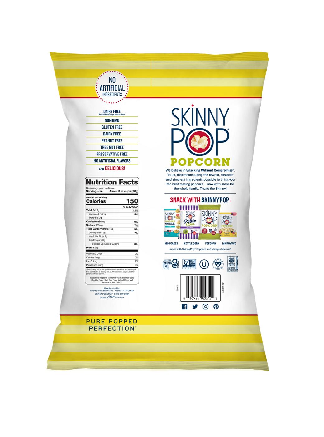 SKINNYPOP White Cheddar Popped Popcorn - Family Size; image 2 of 2