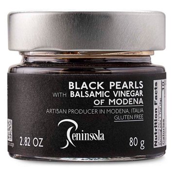 Peninsola Black Pearls with Balsamic Vinegar of Modena, 2.82 oz