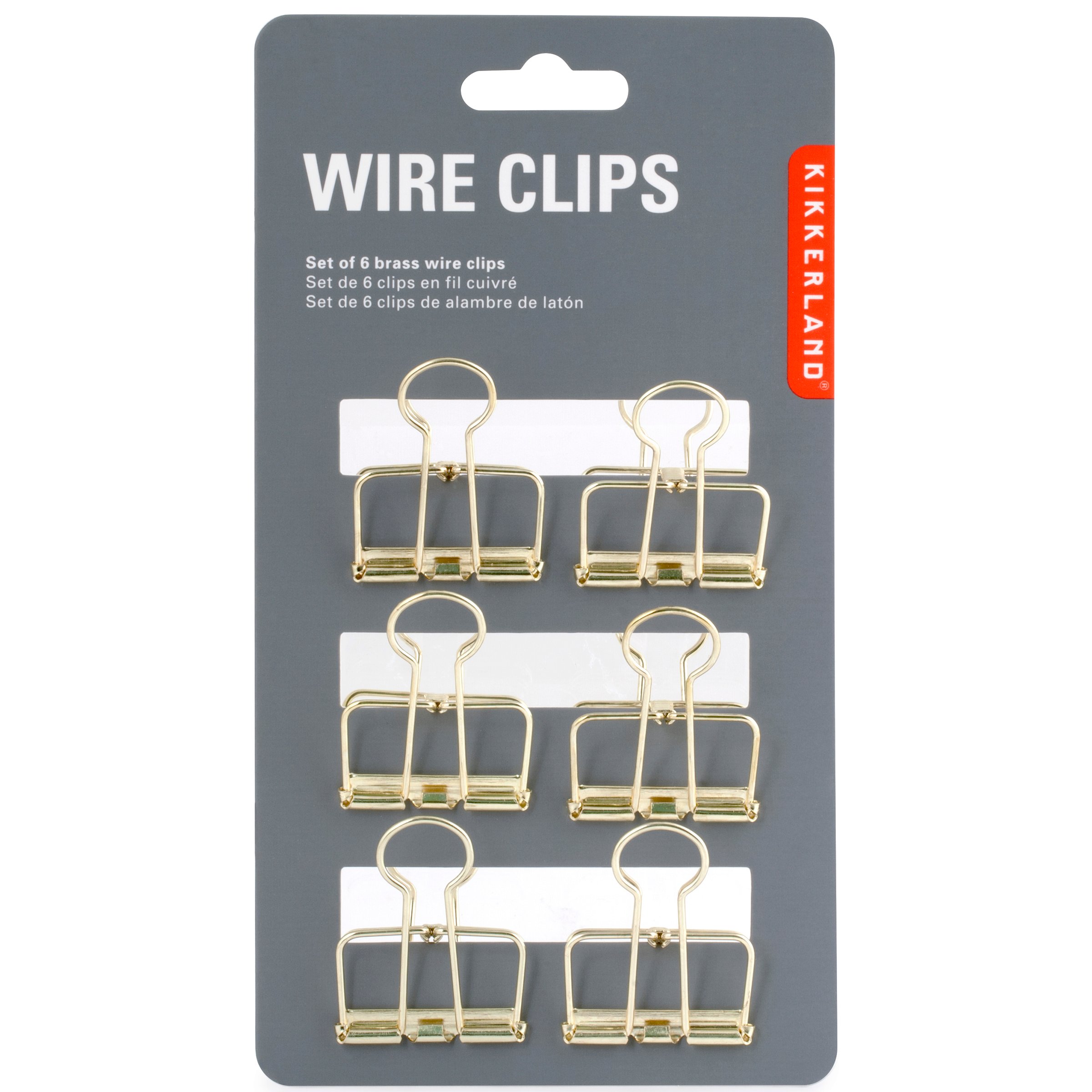 Kikkerland Gold Wire Clips Shop Paper clips & fasteners at HEB